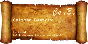 Csizmár Beatrix névjegykártya